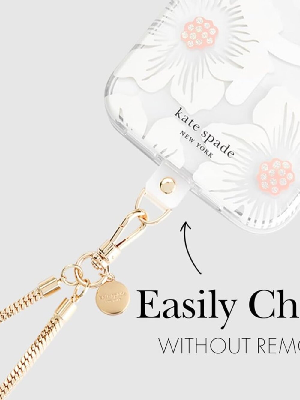 NWT Kate Spade Gold Crossbody Cell Phone Chain
